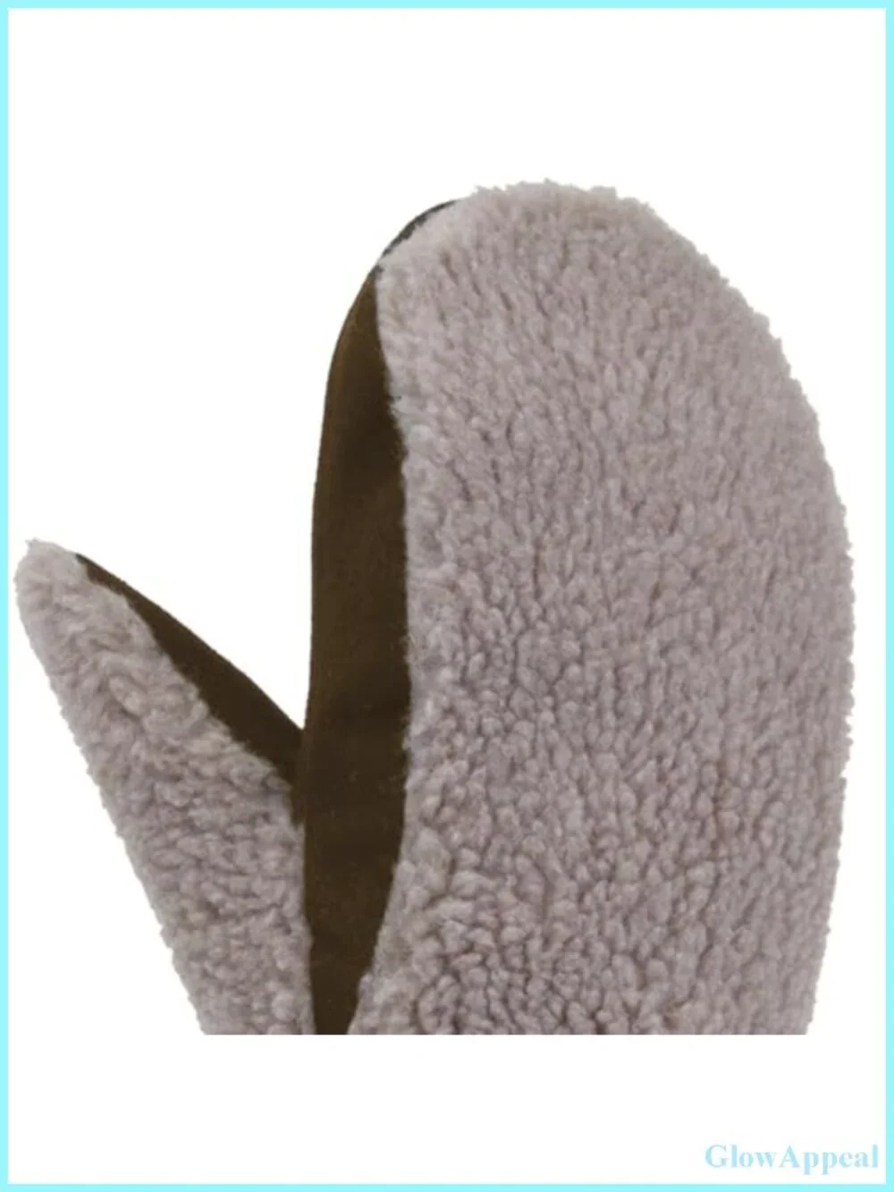 Women's Sherpa Mitt Gloves - Soft Fleece, Suede Palm, Pull-On